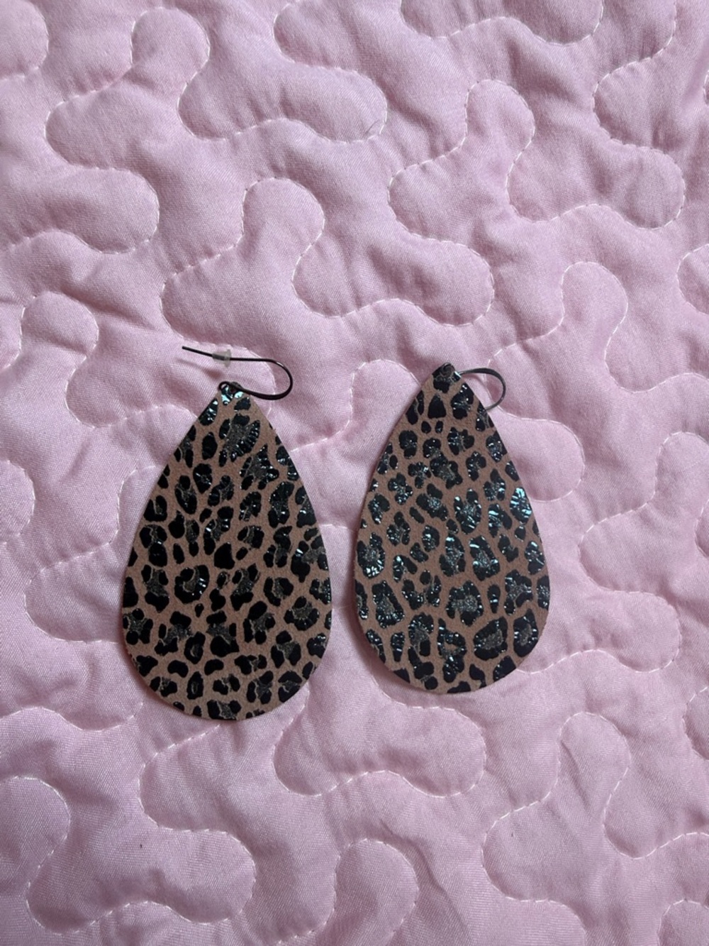 Brown Leopard Print Teardrop Earrings - Women Accessories